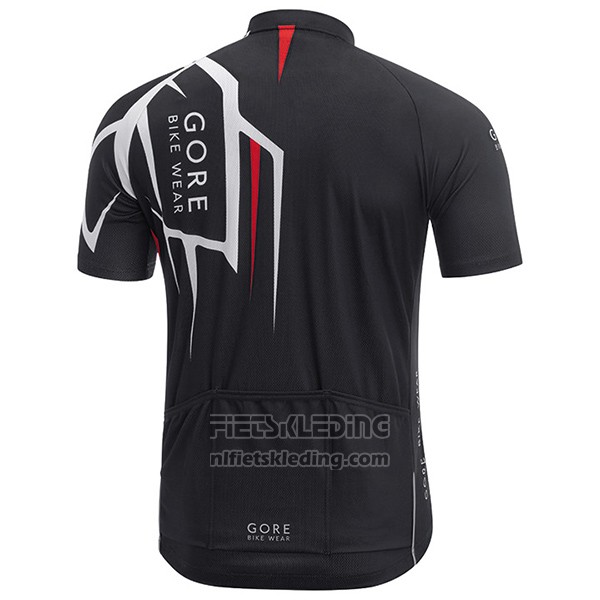 2017 Fietskleding Gore Bike Wear Power Adrenaline Zwart Korte Mouwen en Koersbroek